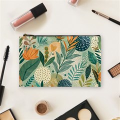 Leaves Pattern Flora Nature Cosmetic Bag (medium)