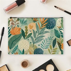 Leaves Pattern Flora Nature Cosmetic Bag (large)