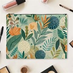 Leaves Pattern Flora Nature Cosmetic Bag (xl)