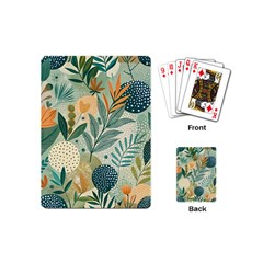 Leaves Pattern Flora Nature Playing Cards Single Design (mini)