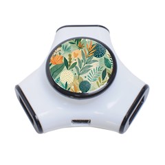 Leaves Pattern Flora Nature 3-port Usb Hub