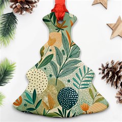 Leaves Pattern Flora Nature Ornament (christmas Tree) 