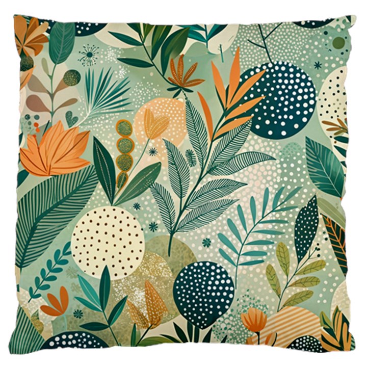 Leaves Pattern Flora Nature Large Cushion Case (Two Sides)