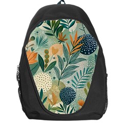 Leaves Pattern Flora Nature Backpack Bag