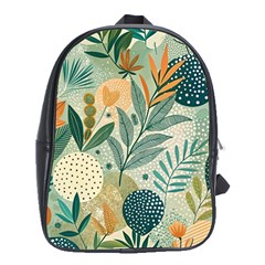 Leaves Pattern Flora Nature School Bag (xl)