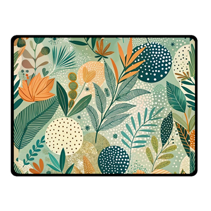 Leaves Pattern Flora Nature Two Sides Fleece Blanket (Small)