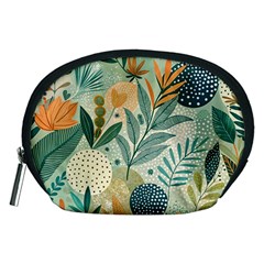 Leaves Pattern Flora Nature Accessory Pouch (medium) by Posterlux