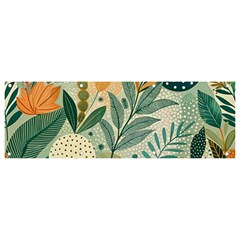 Leaves Pattern Flora Nature Banner And Sign 9  X 3 