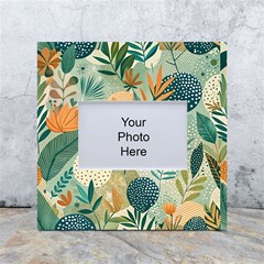 Leaves Pattern Flora Nature White Box Photo Frame 4  X 6  by Posterlux