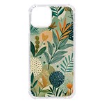 Leaves Pattern Flora Nature iPhone 14 TPU UV Print Case Front