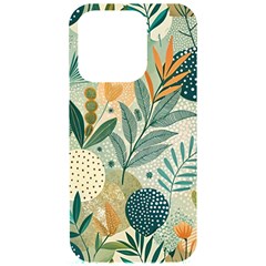 Leaves Pattern Flora Nature Iphone 15 Pro Black Uv Print Pc Hardshell Case