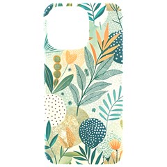 Leaves Pattern Flora Nature Iphone 15 Pro Max Black Uv Print Pc Hardshell Case