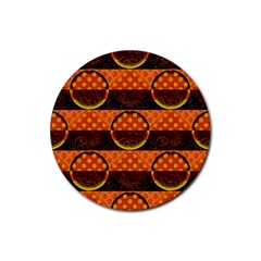 Art Pattern Design Wallpaper Rubber Coaster (round)