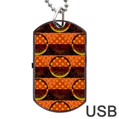 Art Pattern Design Wallpaper Dog Tag Usb Flash (two Sides)