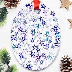 Christmas Stars Background Ornament (oval)