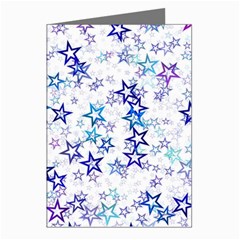 Christmas Stars Background Greeting Cards (pkg Of 8)