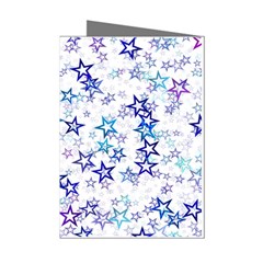 Christmas Stars Background Mini Greeting Cards (pkg Of 8)