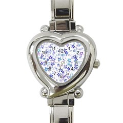 Christmas Stars Background Heart Italian Charm Watch by Posterlux