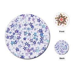 Christmas Stars Background Playing Cards Single Design (round)