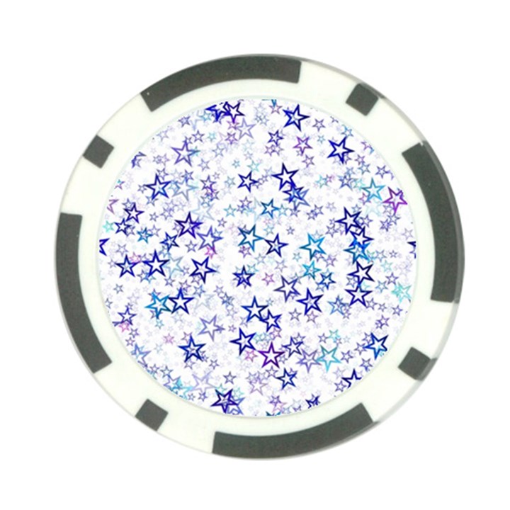 Christmas Stars Background Poker Chip Card Guard