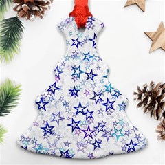 Christmas Stars Background Christmas Tree Ornament (two Sides)