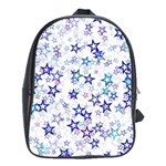 Christmas Stars Background School Bag (XL) Front