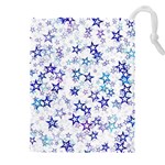 Christmas Stars Background Drawstring Pouch (5XL) Front