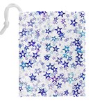 Christmas Stars Background Drawstring Pouch (5XL) Back