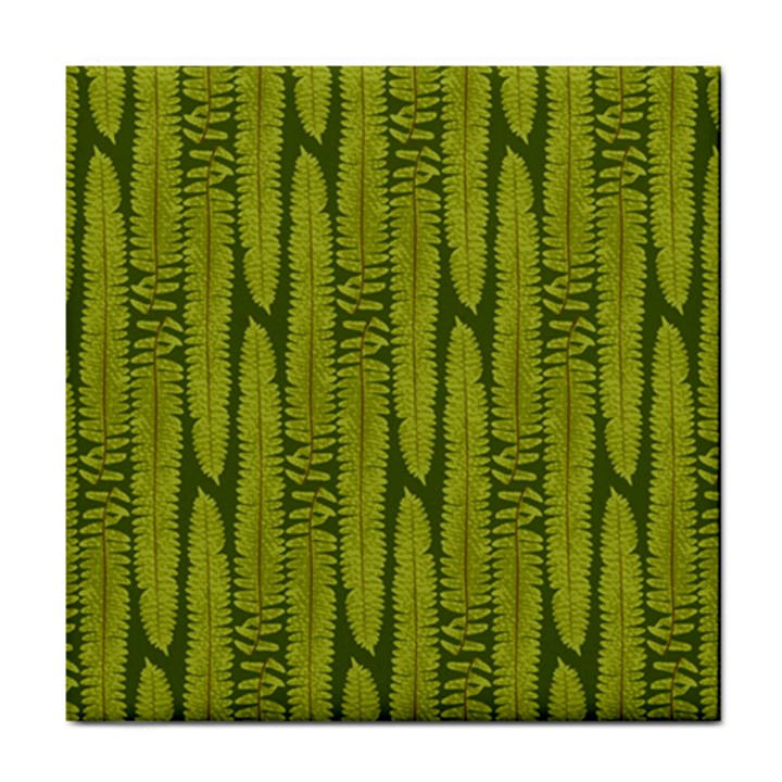 Fern Texture Nature Leaves Tile Coaster