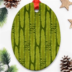 Fern Texture Nature Leaves Ornament (oval)