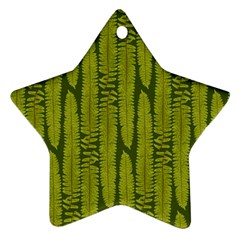 Fern Texture Nature Leaves Ornament (star)