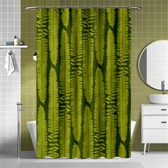 Fern Texture Nature Leaves Shower Curtain 48  X 72  (small)  by Posterlux