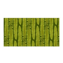 Fern Texture Nature Leaves Satin Wrap 35  X 70 