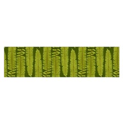 Fern Texture Nature Leaves Oblong Satin Scarf (16  X 60 )