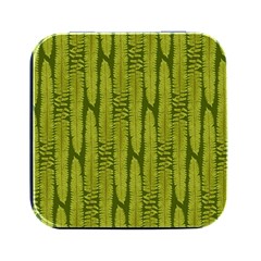 Fern Texture Nature Leaves Square Metal Box (black) by Posterlux