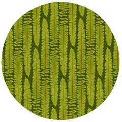 Fern Texture Nature Leaves Wooden Bottle Opener (round)