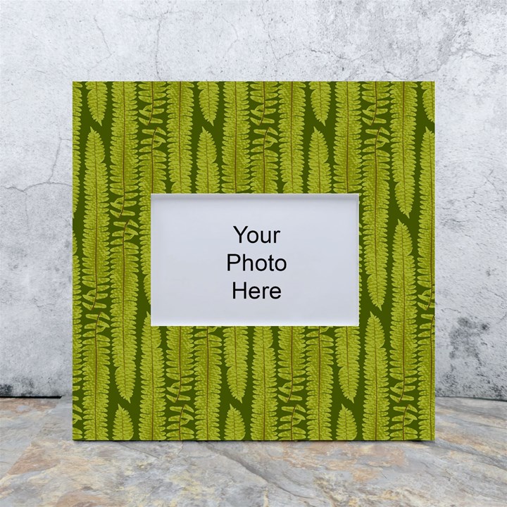 Fern Texture Nature Leaves White Box Photo Frame 4  x 6 