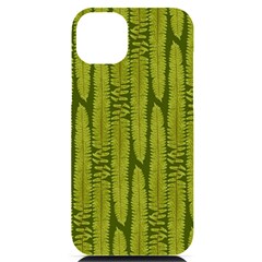 Fern Texture Nature Leaves Iphone 14 Plus Black Uv Print Case