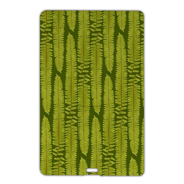 Fern Texture Nature Leaves Name Card Style USB Flash Drive