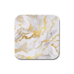 Marble Pattern Rubber Square Coaster (4 Pack) by Posterlux