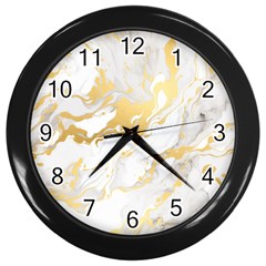 Marble Pattern Wall Clock (black)