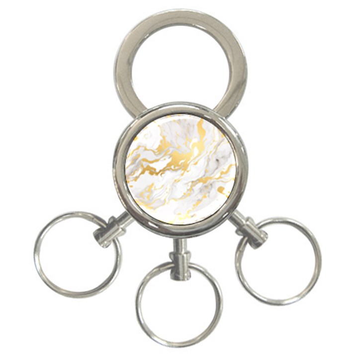 Marble Pattern 3-Ring Key Chain