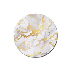 Marble Pattern Rubber Round Coaster (4 Pack) by Posterlux