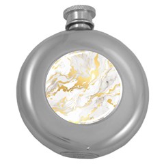 Marble Pattern Round Hip Flask (5 Oz) by Posterlux