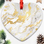 Marble Pattern Heart Ornament (Two Sides) Front