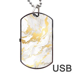 Marble Pattern Dog Tag Usb Flash (one Side) by Posterlux