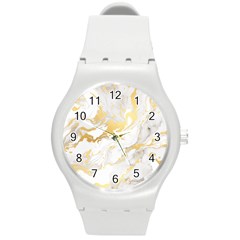 Marble Pattern Round Plastic Sport Watch (m)