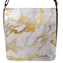 Marble Pattern Flap Closure Messenger Bag (s)