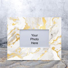 Marble Pattern White Tabletop Photo Frame 4 x6  by Posterlux