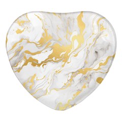 Marble Pattern Heart Glass Fridge Magnet (4 Pack) by Posterlux